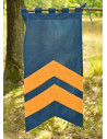 Stendardo medieval a strisce, blu-giallo