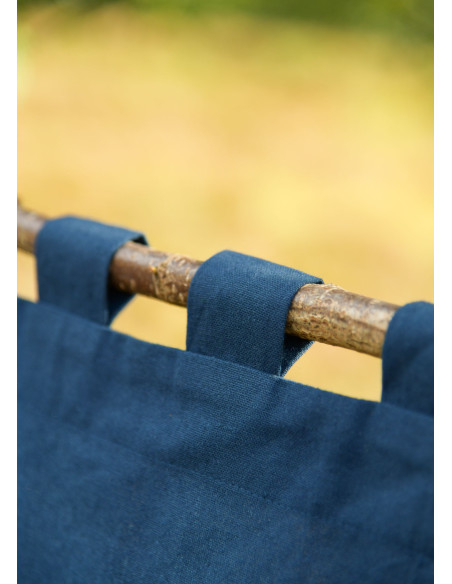 Stendardo medieval a strisce, blu-giallo