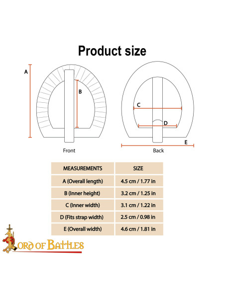 Fibbia medievale rustica in ferro...