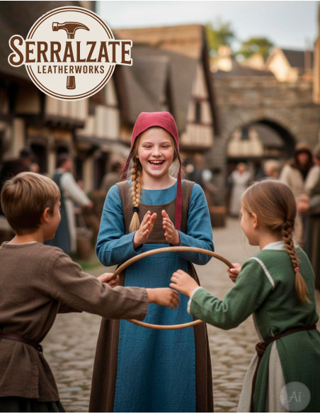 Capelina medieval in pelle modello...