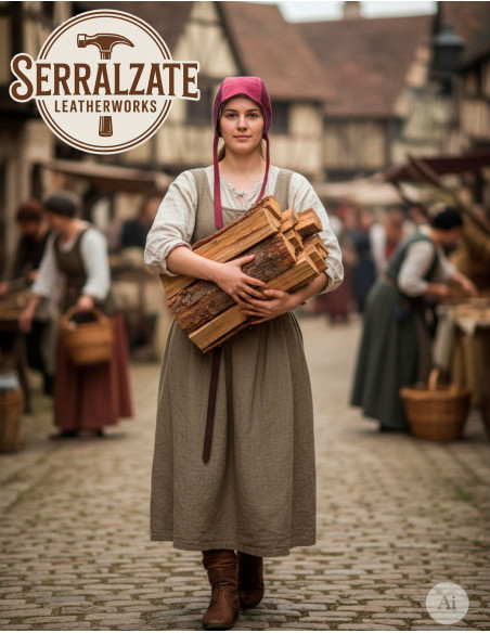 Capelina medieval in pelle modello...