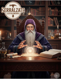 Cappellino medievale in pelle modello Lope, colore viola