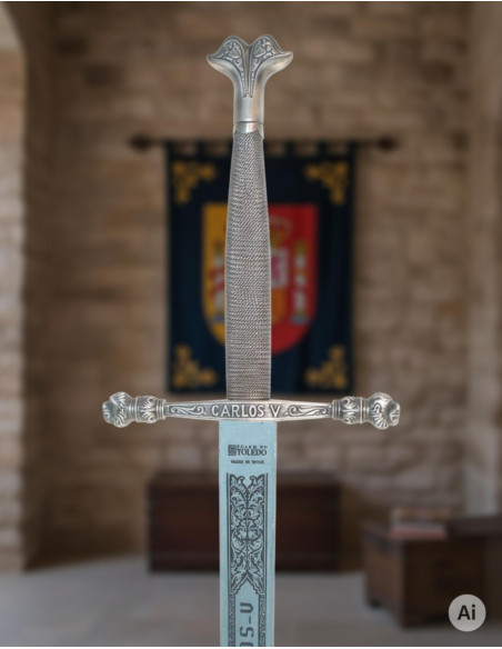 Spada Carlos V, acciaio inossidabile