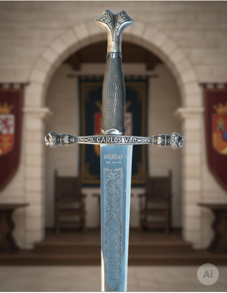 Spada Carlos V, acciaio inossidabile