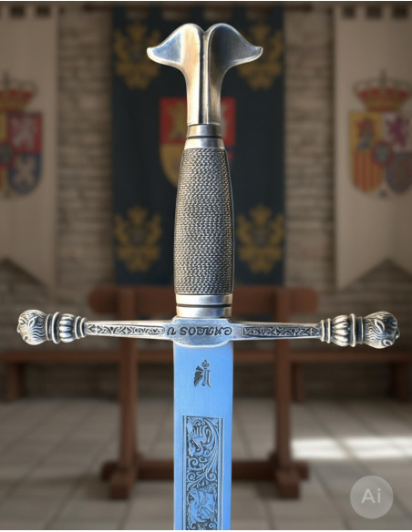 Spada Carlos V, acciaio inossidabile