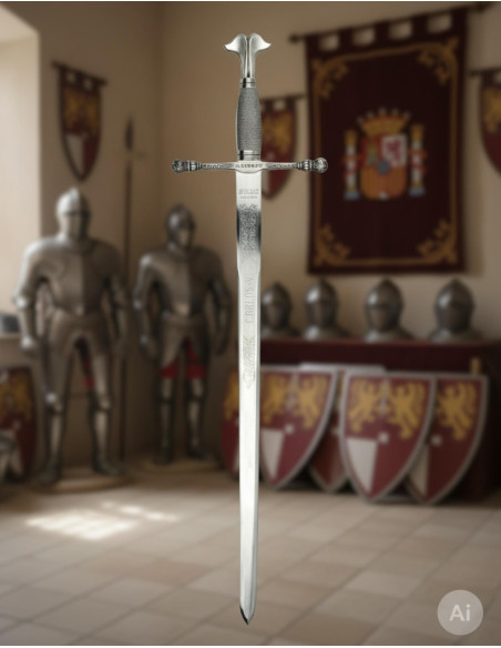 Spada Carlos V, acciaio inossidabile