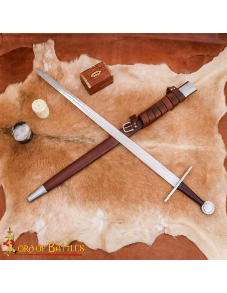 Spada Normanna Forgiata a Mano Pomolo...