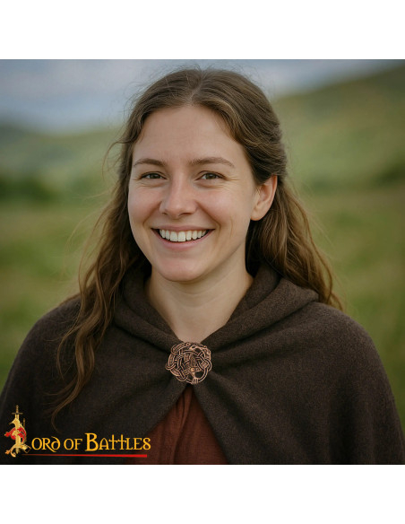 Fibbia Vikinga in Bronzo con Cera...