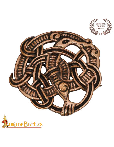Fibbia Vikinga in Bronzo con Cera...