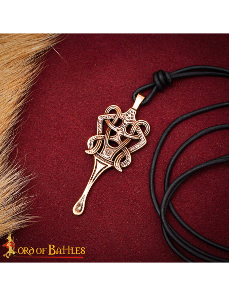 Pendente Celtico in Bronzo Massiccio,...