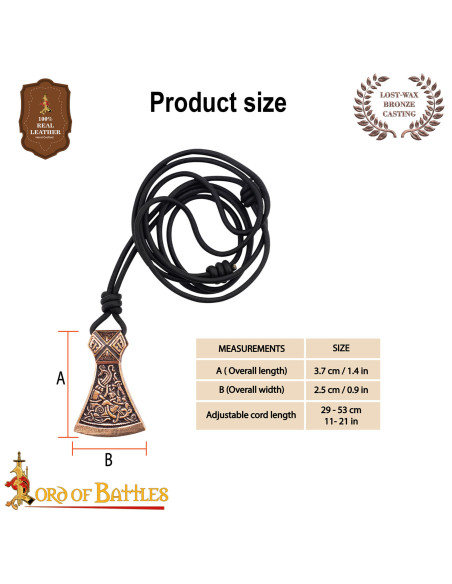 Ciondolo ascia vichinga in bronzo...