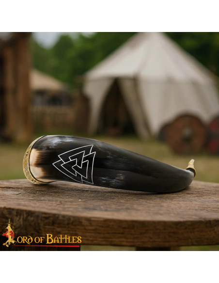 Corno vichingo per bere modello Valknut