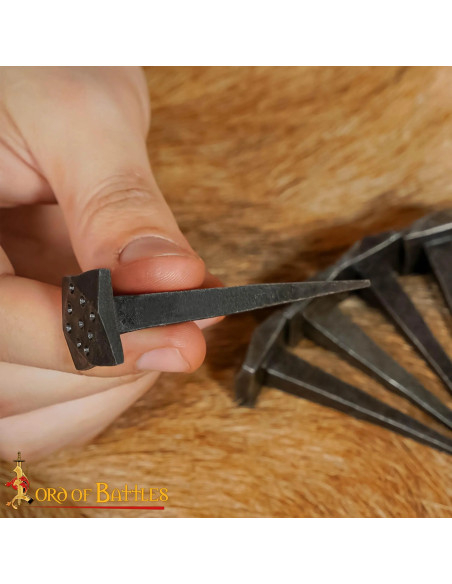 Set di 10 chiodi medievali forgiati...