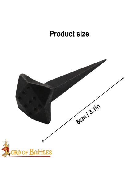 Set di 10 chiodi medievali forgiati...