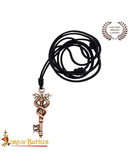 Pendente chiave drago bronzo potere...
