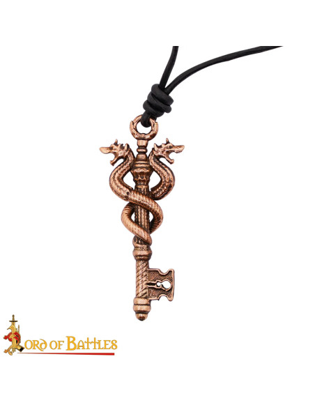 Pendente chiave drago bronzo potere...