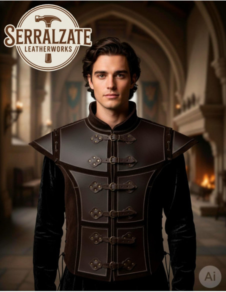 Giubbotto medievale artigianale in...