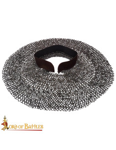 Gorgiera medievale in maglia d'acciaio dolce (10 mm.)