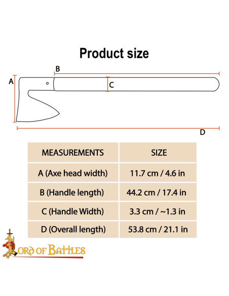 Ascia storica del XIV secolo in...
