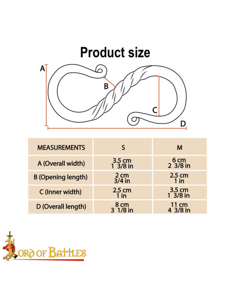 Gancio S medievale in ferro per...