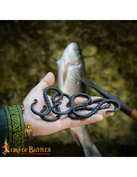 Set di 5 ganci S medievali in ferro...