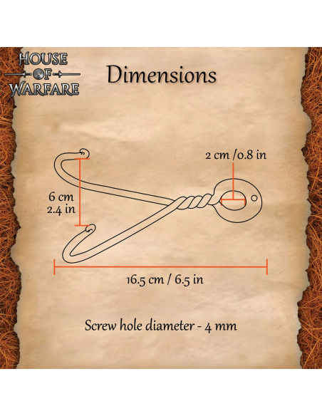 Supporto a muro per spade in ferro...