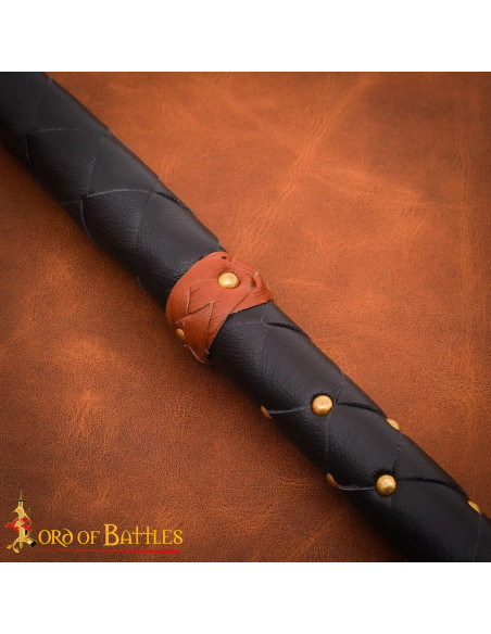 Frusta in cuoio intrecciato 91 cm con...