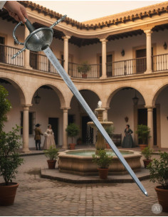 Spada Tizona spagnola, finitura rustica, s. diciassettesimo 2