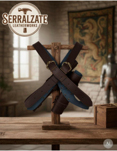 Doppio sospensorio per spade con cintura per LARP in... 2