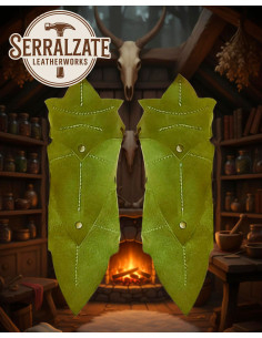 Bracciali Elara, la custode della flora, pelle verde