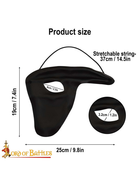 Maschera d'opera in pelle con tocco...