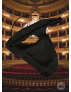 Maschera d'opera in pelle con tocco misterioso e cattivo 2