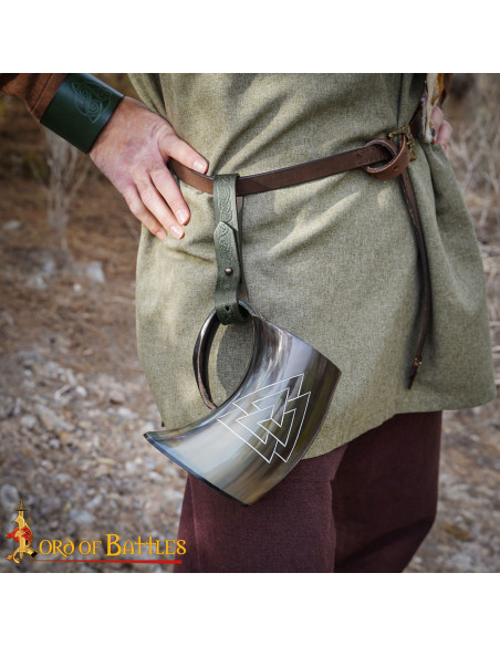 Cinghia in cuoio celtico artigianale...