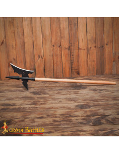 Ascia medievale forgiata in acciaio al carbonio (122 cm) 2