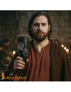 Cornetto Vichingo Inciso in Bue con Uccello Norreno