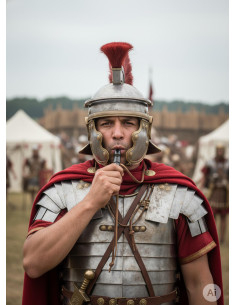 Fischietto in corno della legione romana con cordino