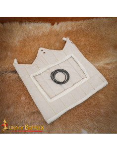 Fodera imbottita in tela per casco medievale 2