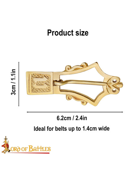 Set di 5 fibbie in ottone a forma di...