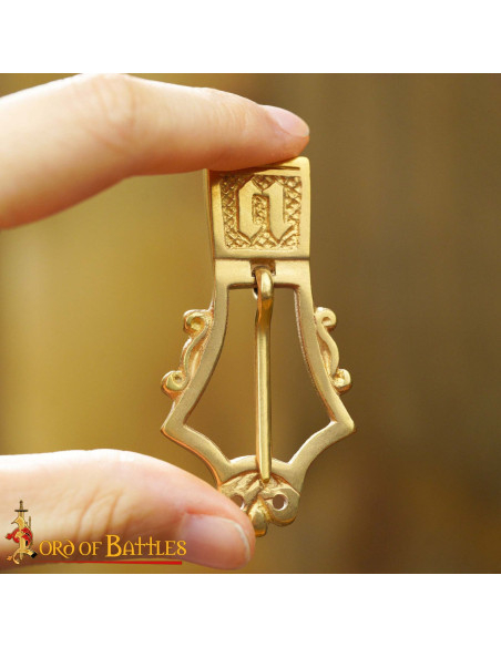 Set di 5 fibbie in ottone a forma di...