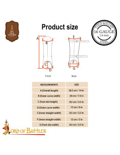 Grebas medievales acero calibre 16 para recreación 2