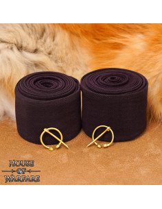 Bracciali Vikinghi in Tela di Cotone Marrone Scuro