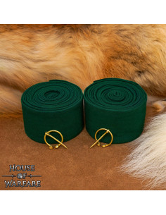 Bracciali per braccio vichingo in tela di cotone verde...