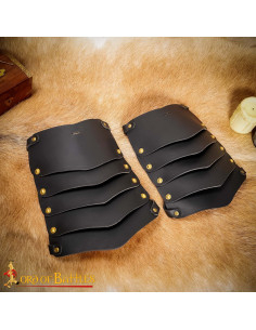 Spalline in pelle vichinghe per LARP e teatro