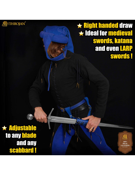 Fibbia in pelle genuina medievale...