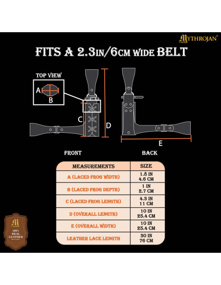 Fodero medieval in vera pelle...