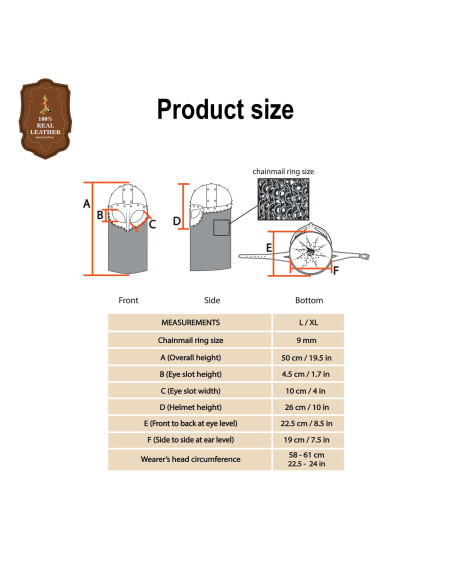 Elmo vichingo con maglia di ferro (16...