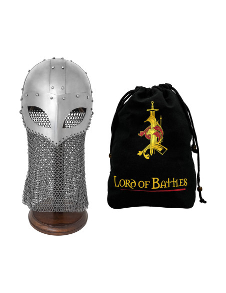 Elmo vichingo con maglia di ferro (16...