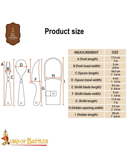 Set di posate medievali in acciaio...