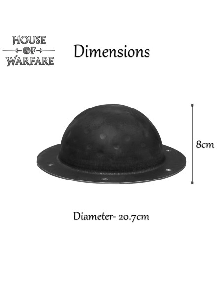 Umbo scudo in acciaio nero...