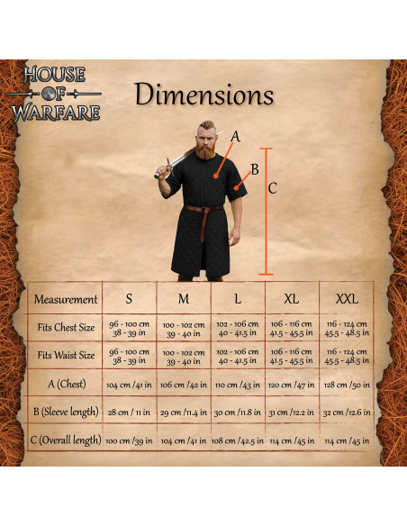 Gambesone medievale imbottito a...